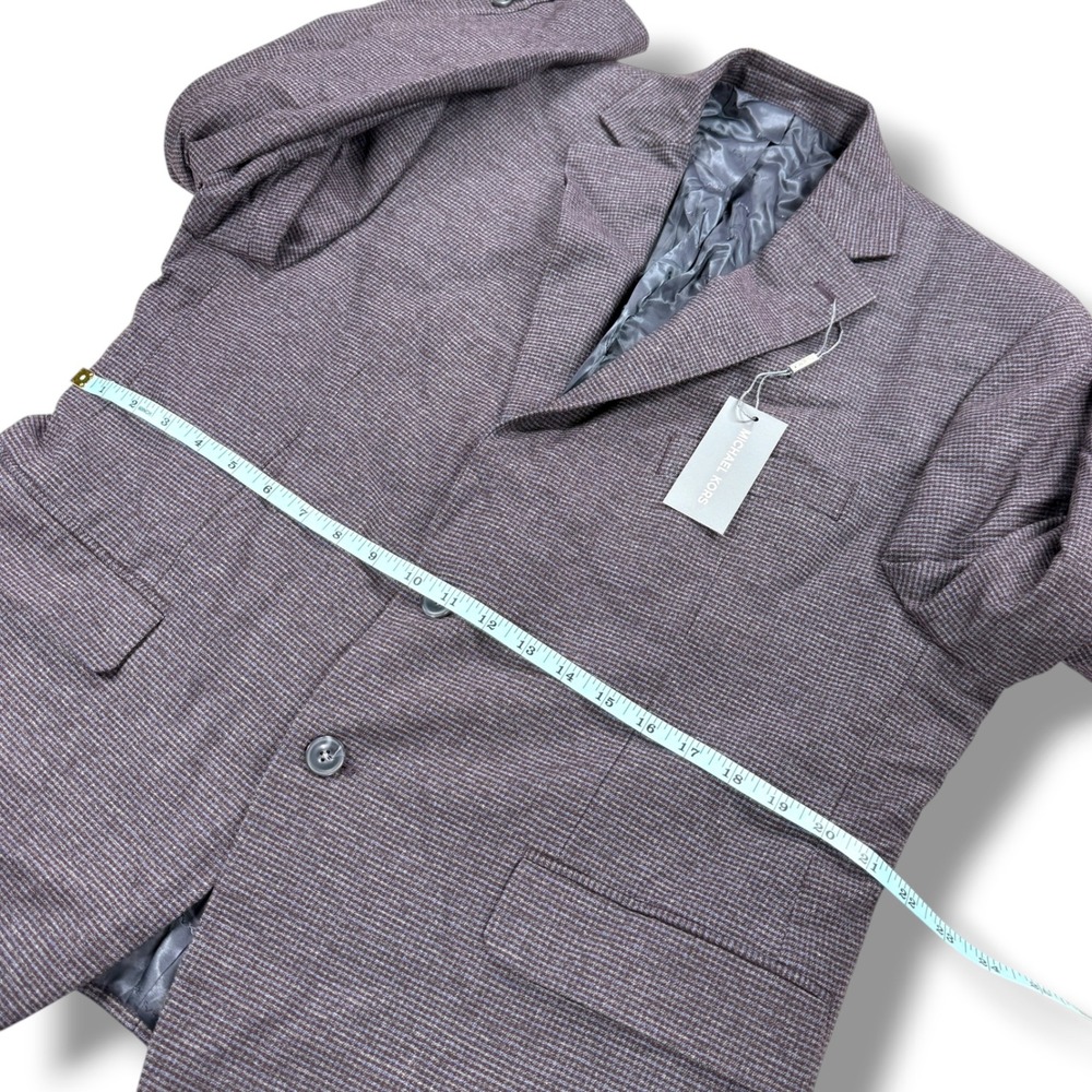 NWT Michael Kors Kelson Blazer Mens 44S Purple Blue Classic Fit Stretch $295 - Picture 12 of 14